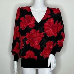 Vintage Simon Sez Women’s  Floral Blouse
